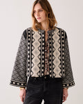 Veste kimono réversible en jacquard