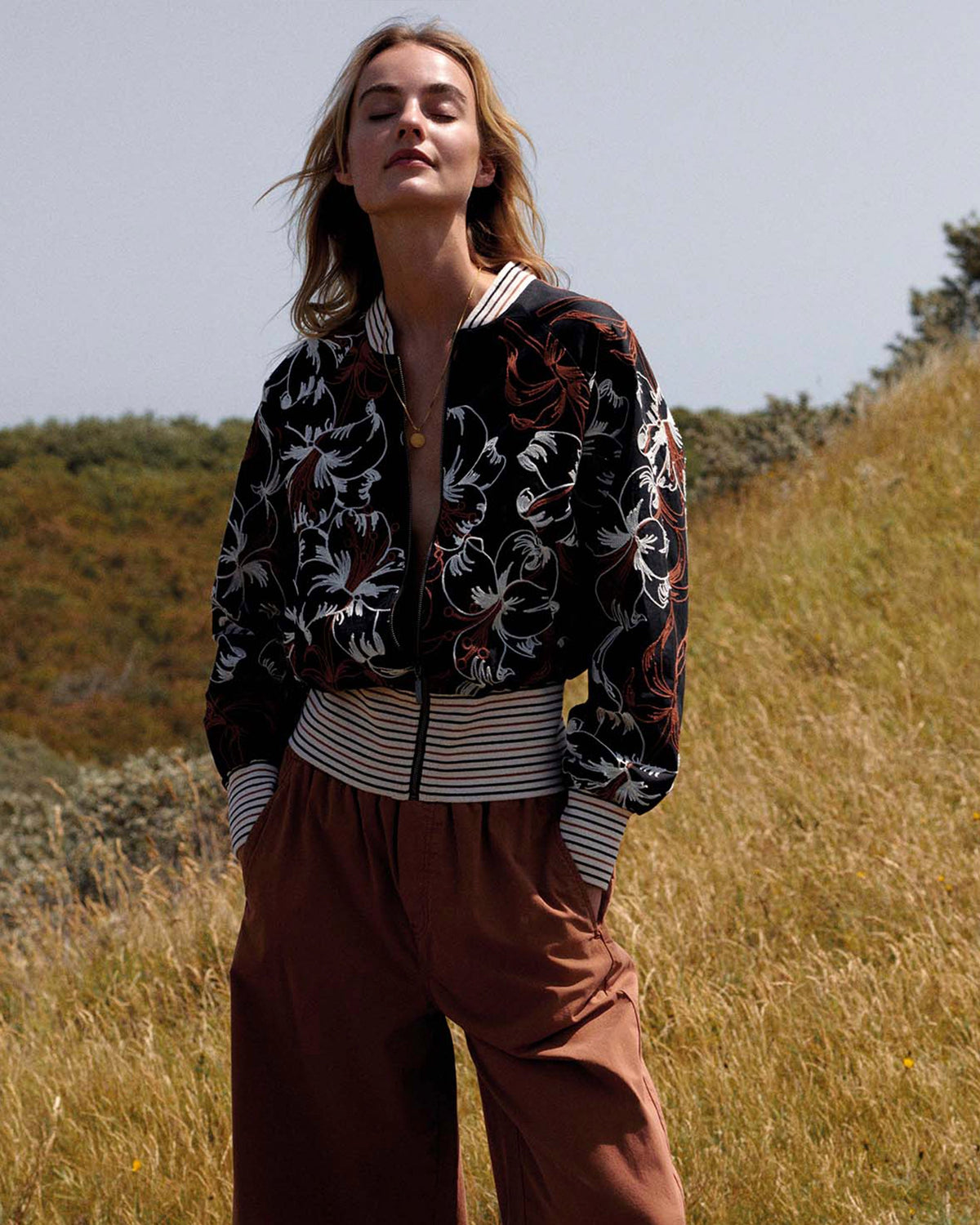 Blouson bomber brodé