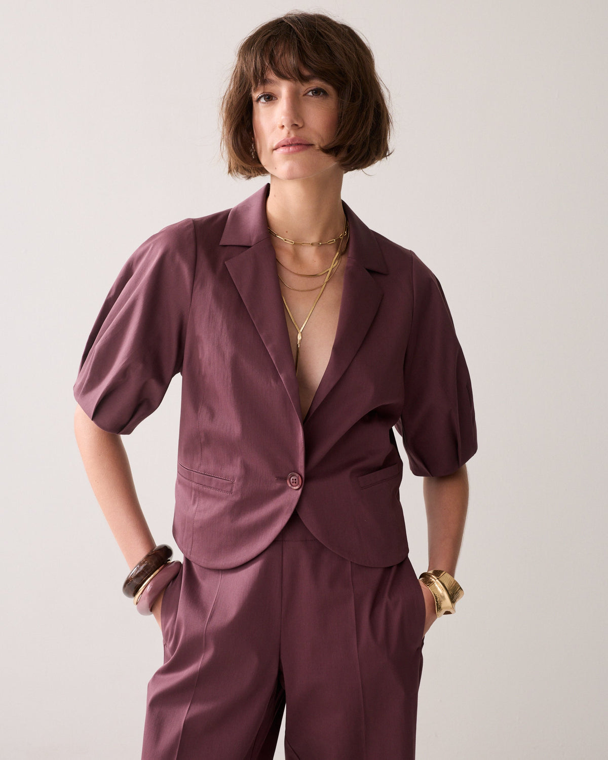 Blazer à manches courtes
