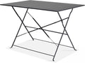 Oviala Table de Jardin Pliante Acier Gris