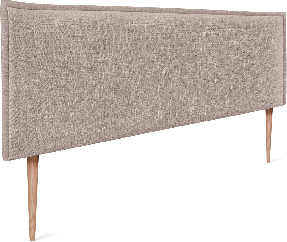 DHOME Tête de lit en Lin Naturel uni avec Bordure tête tapissée Lit Chambre Moderne Top Trending (Terrain, 160x105cm avec Pieds (Lits 150/160))