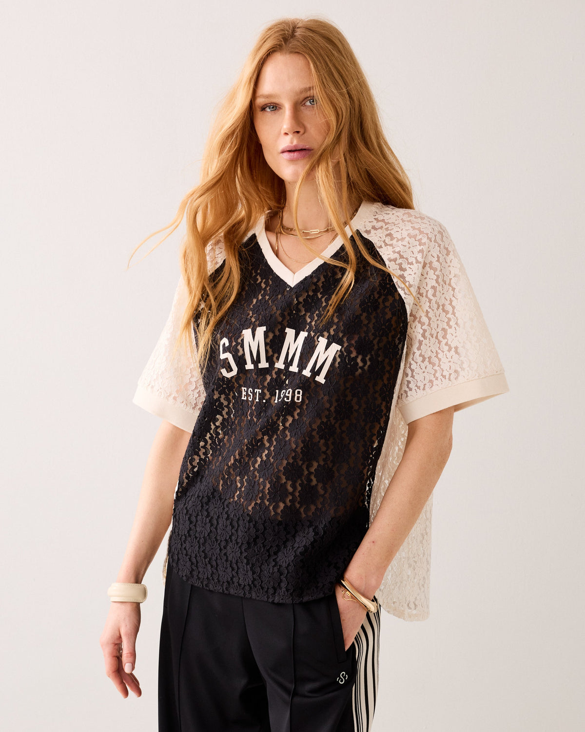 Maillot de baseball en dentelle