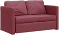 vidaXL Canapé-lit 2 en 1, Lit de Jour avec Coussins Rembourrés, Lit d'Invité Pliable Salle de Séjour Chambre à Coucher, Moderne, Rouge Bordeaux Tissu
