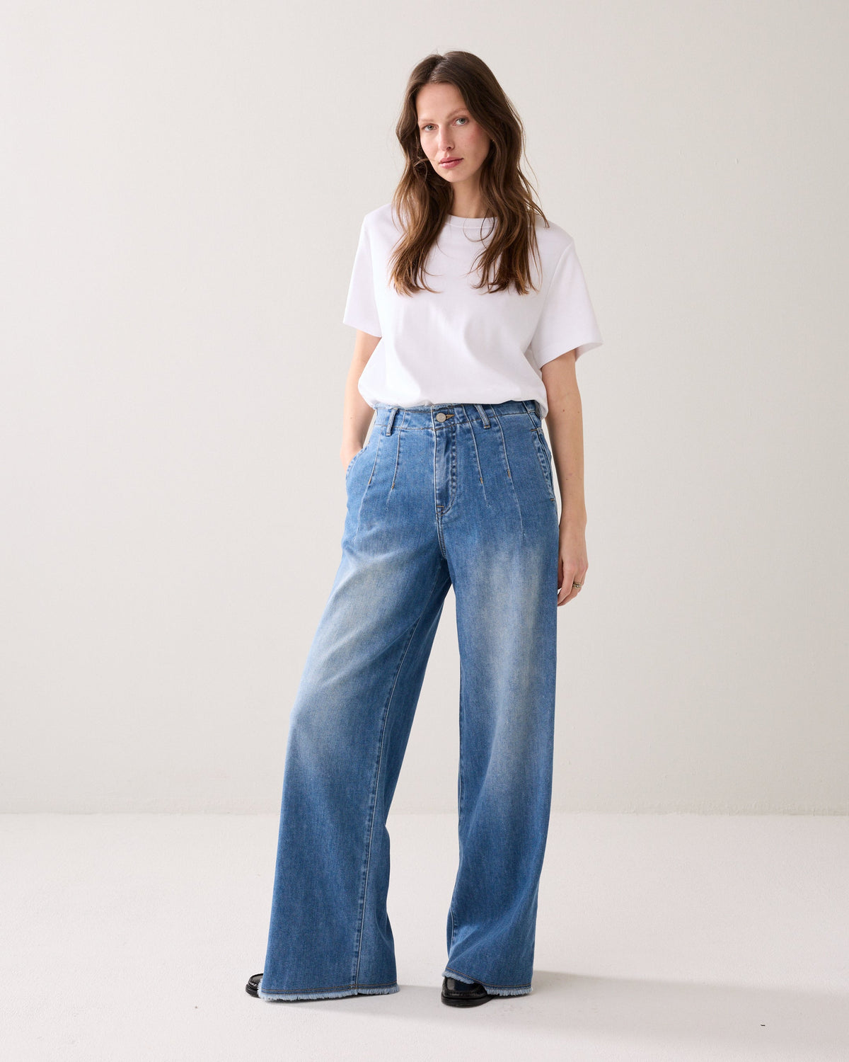 Pantalon palazzo en denim