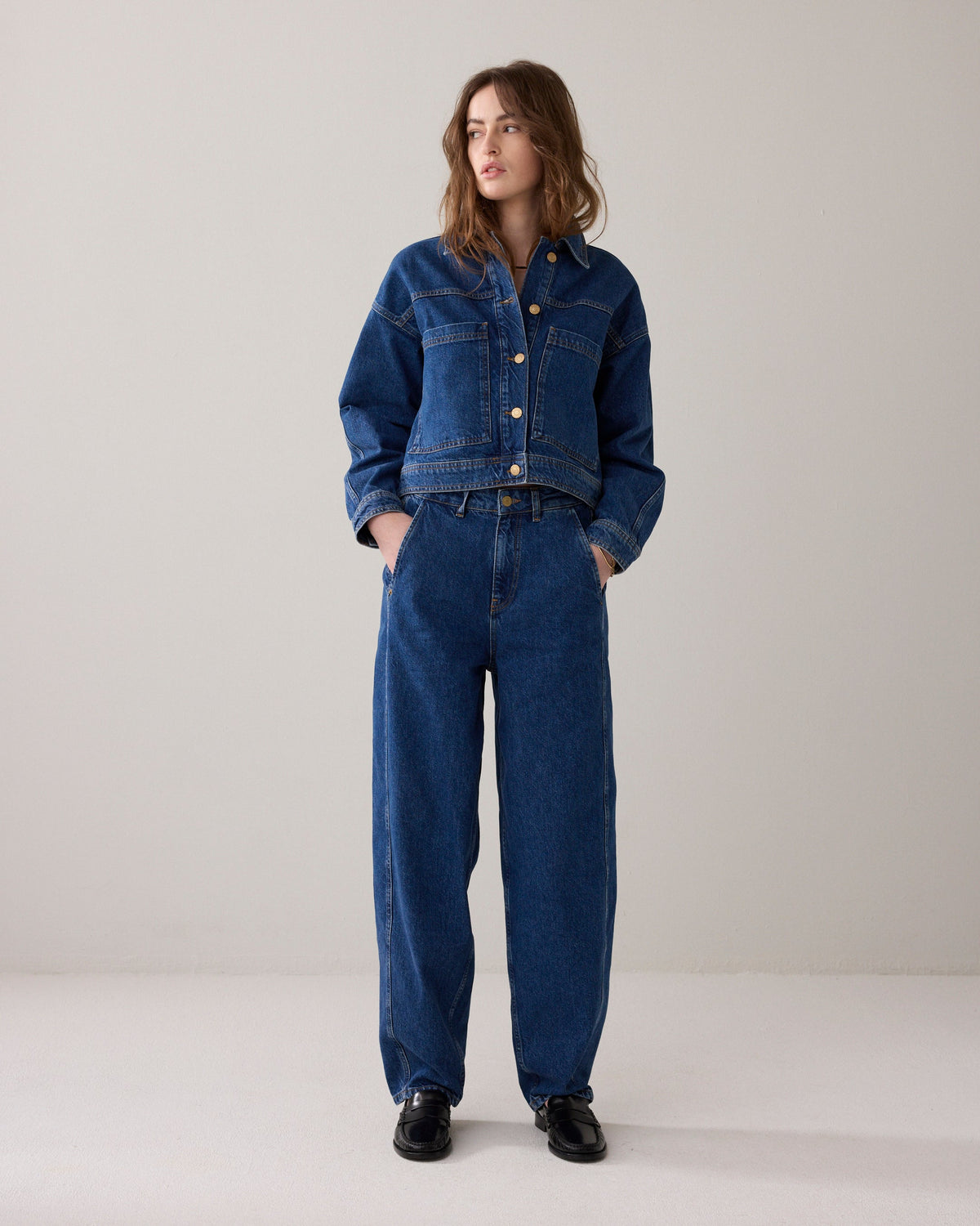 Jean barrel fit indigo