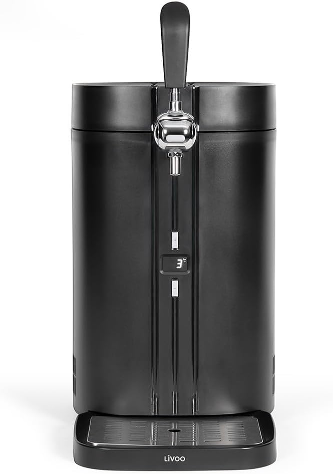LIVOO - Tireuse à bière DOM511-60W, 3 à 12°C, compatible fut 5L, 50 dB