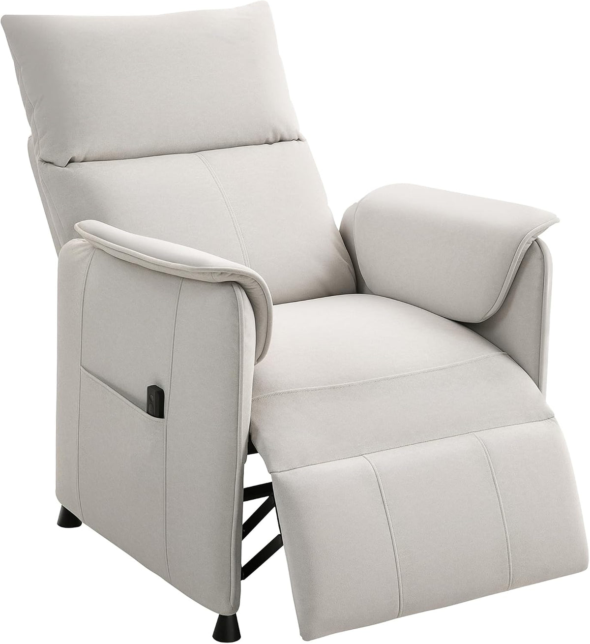 HOMCOM Fauteuil Relax électrique Fauteuil de Relaxation inclinable Ultra Silencieux avec Fonction mémoire, Repose-Pieds rétractable, télécommande