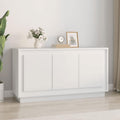 Buffet Blanc 102x35x55 cm Bois d'ingénierie Buffet avec 6 Compartiments et 3 Portes Meuble de Rangement, Armoire Latérale de Cuisine pour Salon