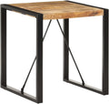 Générique Table à Manger 70x70x75 cm Bois de manguier Massif Brut, Meubles, Tables, Tables à Manger, Noir,13.35 KG,321596