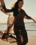 Robe longueur cheville en ramie