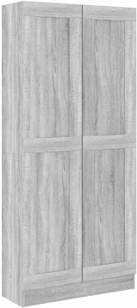 vidaXL Bibliothèque Étagère de Rangement Armoire à Livres Organisateur Meuble de Rangement Intérieur Sonoma Gris 82,5x30,5x185,5 cm Bois d'Ingénierie