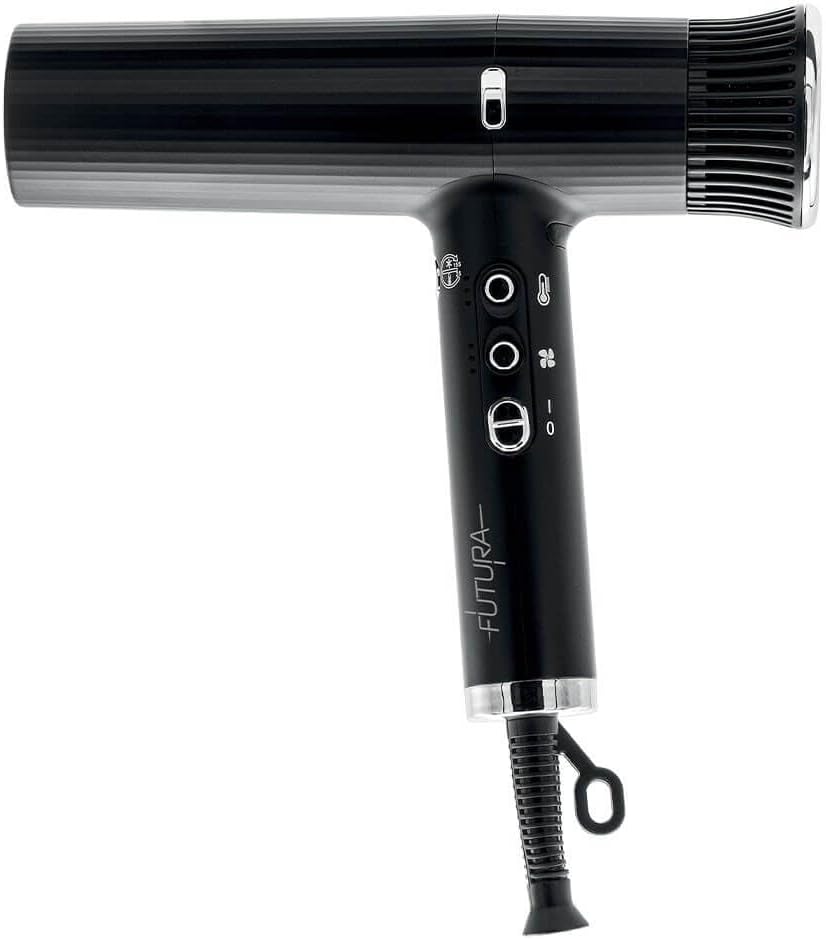 Xanitalia Futura Sèche-cheveux professionnel en céramique tourmaline 1800 W avec diffuseur, 110 000 tr/min, bouton air froid