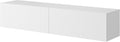 Selsey Meuble TV Armoire De Télévision 140 cm Suspendu Façade Fraisée Blanc Veldio