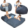 Bananair - Pouf Lit Convertible en Velours Côtelé, Transformable en Matelas d'Appoint Ultra Confortable, Rembourrage en Mousse