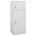 vidaXL Armoire à Selles Casier à Selles Armoire à Harnais Meuble de Rangement pour Equipement de Sport d'Équitation Gris Clair 53x53x140 cm Acier