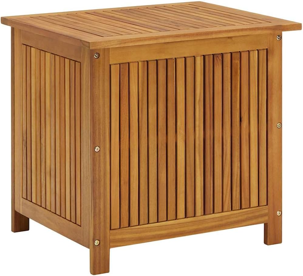 vidaXL Boîte de Rangement de Jardin Banc de Stockage Coffre de Rangement Outils de Jardinage Extérieur 60x50x58 cm Bois d'Acacia Solide