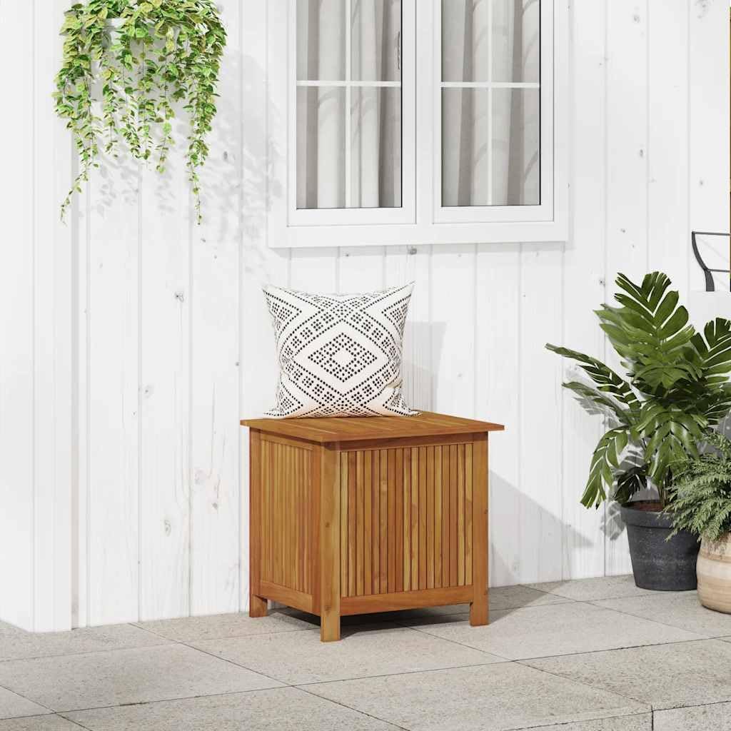 Solivagant Boîte de Rangement de Jardin 60x50x58 cm Bois d'acacia Solide, (12 KG)