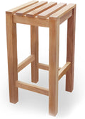 BrackenStyle Tabouret de bar en teck grade A haute 73 cm Tabouret de bar en bois