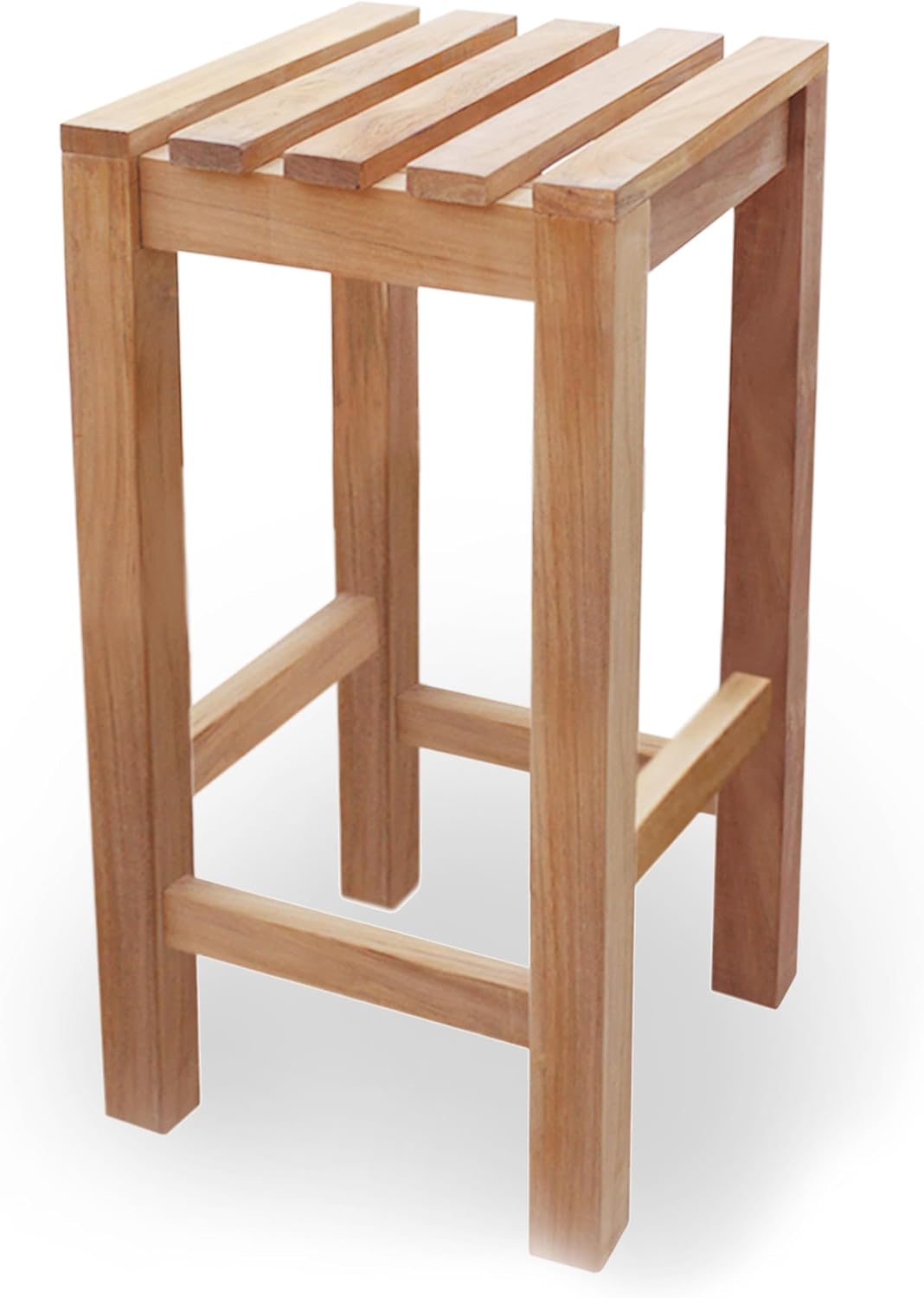 BrackenStyle Tabouret de bar en teck grade A haute 73 cm Tabouret de bar en bois