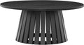 Happy Garden Table Basse LIV Noire en aggloméré et mélaminé, Ronde, Style scandinave, Plateau avec Un diamètre de 80cm LIV - Design élégant