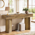 Tribesigns Table console 160 cm, étroite, longue, pour canapé, entrée, couloir, foyer et salon, moderne, marron