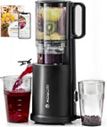 AOBOSI Extracteur de jus, 135 mm, XXL, ouverture de remplissage, 90 tr/min, moteur en cuivre silencieux, sans BPA, haut rendement