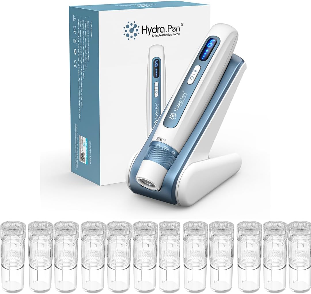 Hydra Pen H5 Kit de micro-aiguilles avec applicateur de sérum sans fil avec micro-courant EMS et écran LED