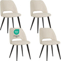Lot de 4 Chaises de Salle à Manger, Chaises de Cuisine, Chaise de Salon, Chaise en Velours avec Dossier Découpé