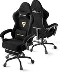 Huracan Chaise Gaming Ergonomique, Fauteuil Gamer, Dossier Inclinable 135°, siège Gaming Support Lombaire & Appui-tête, Repose-Pieds Télescopique