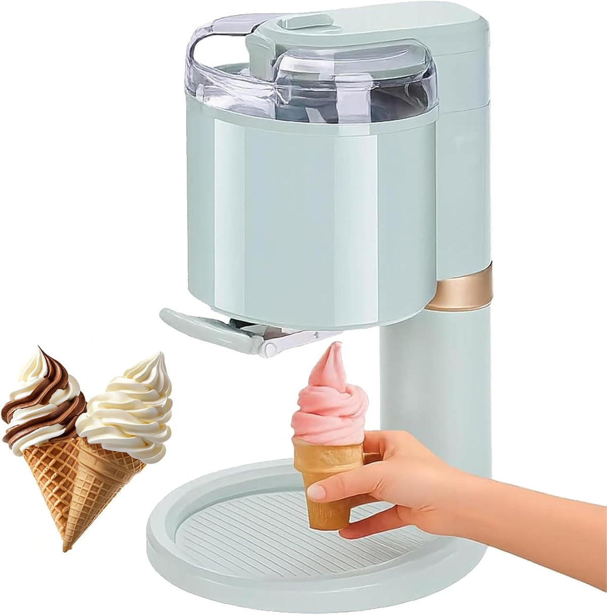 Sorbetière Automatique 1l, Mini-sorbetière à Glace Molle Avec Commande Tactile, Design Amovible, 20w, Compacte, Idéale Pour La Cuisine à Domicile