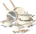 JUST PERFECTO Batterie de cuisine induction - set de casseroles tout feux avec couvercle en verre - lot avec des poêles anti adhesive