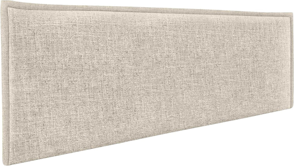 DHOME Tête de lit en Lin Naturel uni avec Bordures Tête de lit rembourrée Chambre à Coucher Moderne Top Trending (Beig, 160cm (Lits 150/160))