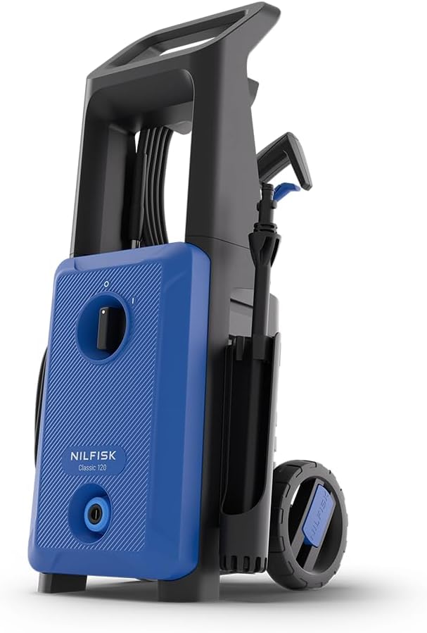 Nilfisk Classic Nettoyeur Haute Pression 120 Bar, Facile à Utiliser pour Terrasses, Voitures et Nettoyage Extérieur (1600 W)