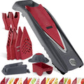 Coupe-Légumes Börner Vital (Profi Set) • 12 Styles de Coupe • Mandoline en Acier Inoxydable • Coupe Légumes avec Fonction Assaisonnement • Pour couper