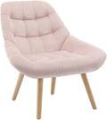 Vente-unique - Fauteuil en Velours Rose LUOSTO - Scandinave