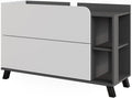 Vicco Meuble sous Vasque Karen, Anthracite/Blanc, 100x65cm avec 2 tiroirs