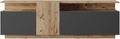 Rebecca Mobili Meuble TV, meuble TV, couleur chêne gris foncé, aggloméré, pour salon, stable, style moderne