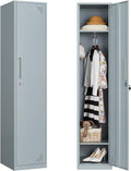 Casier métallique Vestiaire pour employés avec clé, Armoire à casiers pour Objets de Valeur avec 1 Portes pour Gymnase, école, Bureau