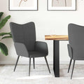 Fauteuil de relaxation en tissu gris foncé avec structure en acier - 61 x 70 x 96,5 cm - Moderne - Pour extérieur, salon