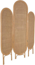 sweeek - Paravent Pliable intérieur en rotin et cannage. Bois Naturel. Vintage