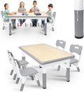 Table pour enfants avec ensemble de 4 chaises, ensemble de table pour enfants en plastique, hauteur réglable