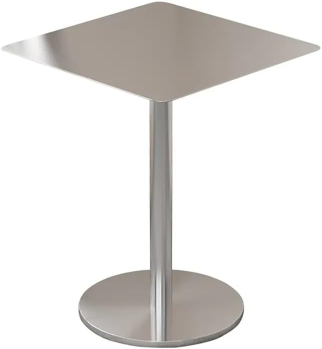 Generisch Table de bistrot en acier inoxydable pour bar, café, table de bistrot (60 x 60 x 75 cm)