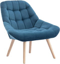 Vente-unique - Fauteuil en Velours Bleu Canard LUOSTO - Scandinave
