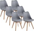 DEWINNER Chaises de Salle à Manger, Chaise Cuisine, Chaise Scandinave Lot de 6, Chaise de Bureau, Gris - Idéal pour Salle à Manger, Cuisine, Salon