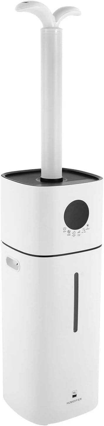 Humidificateur à remplissage supérieur de 16 l, 56 W, silencieux, avec affichage LED et minuteur, 600 ml/h, purificateur d'air réglable