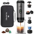 Machine à Café Portable Électrique 20 Bar Auto-Chauffante, 3 EN 1 Compatible Capsules NES, DG et Café Moulu, 2 Adaptateurs Café Moulu 8g/16g