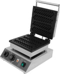 Gaufrier électrique 220 V, anti-adhésif, pour 4 gaufres à épi de blé, en acier inoxydable, 1,7 kW, avec minuterie et réglage de la température