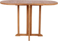 Table de jardin Balcony en teck - Table ovale 120 x 60 x 75 cm (L x l x h) - Meuble d'extérieur pliable stable pour balcon, terrasse, jardin d'hiver