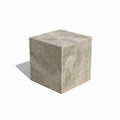 Handmade Table d'appoint bout de canapé VÉRITABLE travertin 'cube'