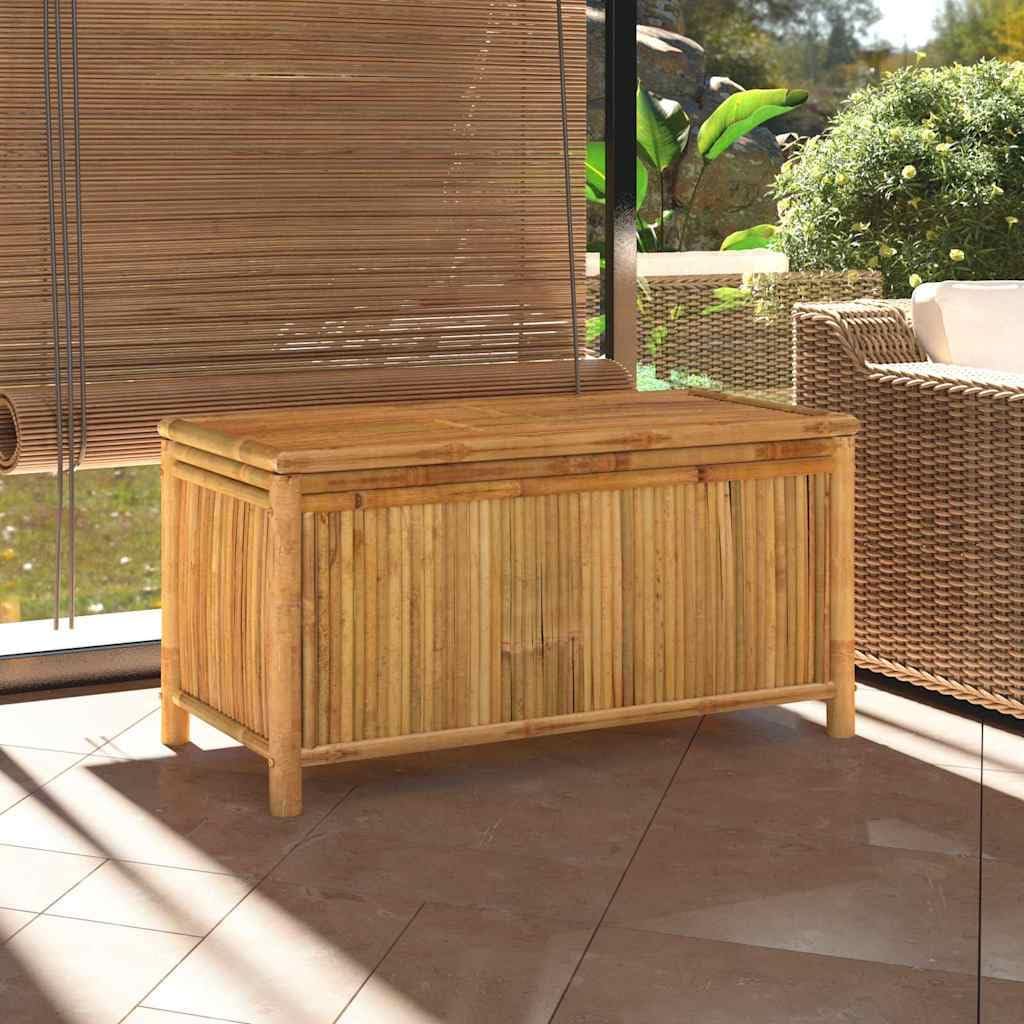Générique Boîte de Rangement de Jardin 110x52x55 cm Bambou, Meubles, Mobilier de Jardin, Coffres de Jardin, Brun, (Poids 16.5KG)